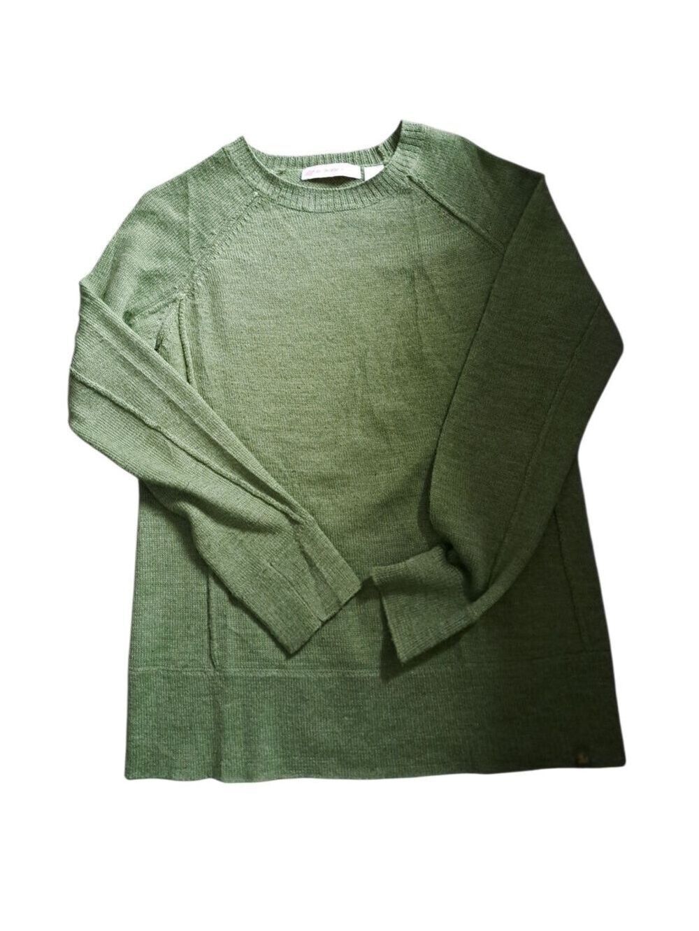 EMS Eastern Mountain SPORTS  Wool Blend Lightweight Layering Sweater GREEN Xl